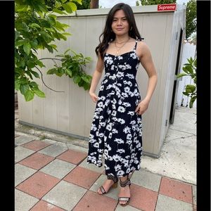 Daisy floral print long dress